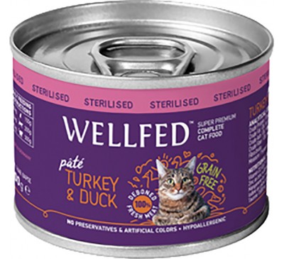 Wellfed Sterilised-Turkey & Duck 200gr